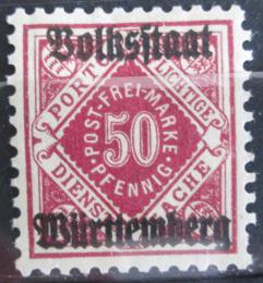 Poštová známka Wurttemberg 1919 Služební Mi# 143 Kat 7€