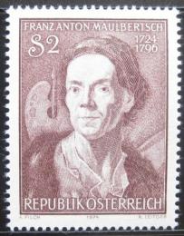 Poštová známka Rakúsko 1974 Franz Mauelbertsch, malíø Mi# 1455