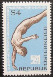 Poštová známka Rakúsko 1974 ME ve vodních sportech Mi# 1461