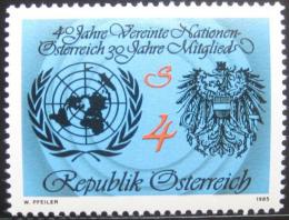 Poštová známka Rakúsko 1985 OSN, 40. výroèie Mi# 1817