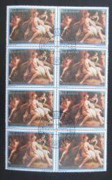 Poštové známky Paraguaj 1988 Umenie, Correggio, blok Mi# 4232