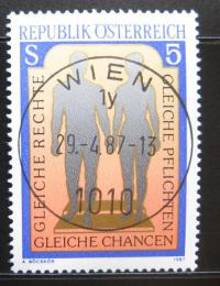 Poštová známka Rakúsko 1987 Rovná práva mužù a žen Mi# 1881