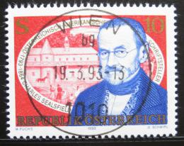 Poštovní známka Rakousko 1993 Charles Sealsfield, spisovatel Mi# 2090