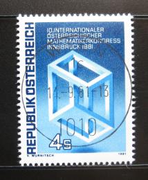 Poštová známka Rakúsko 1981 Matematický kongres Mi# 1680