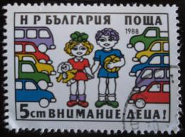Poštová známka Bulharsko 1988 Bezpeènos� silnièního provozu Mi# 3716