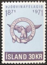 Poštová známka Island 1971 Spoleènost patriotù Mi# 455