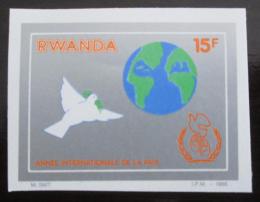 Poštová známka Rwanda 1986 Medzinárodný rok míru neperf. Mi# 1355 B