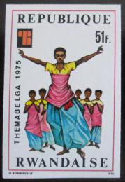 Poštová známka Rwanda 1975 Kostýmy neperf. Mi# 773 B