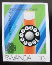 Poštová známka Rwanda 1984 Telefon neperf. Mi# 1262 B