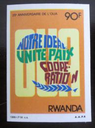 Poštová známka Rwanda 1988 Jednota neperf. Mi# 1401 B Kat 13.80€