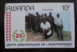 Poštová známka Rwanda 1987 Nezávislost neperf. Mi# 1366 B