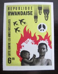 Potov znmka Rwanda 1966 Proti zbranm neperf. Mi# 180 B - zvi obrzok
