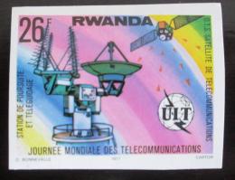 Potov znmka Rwanda 1977 Telekomunikace neperf. Mi# 879 B - zvi obrzok