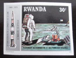 Poštová známka Rwanda 1980 Prieskum Mìsíce neperf. Mi# 1030 B