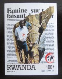 Poštová známka Rwanda 1988 Èervený kríž neperf. Mi# 1406 B Kat 9€