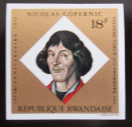 Poštová známka Rwanda 1973 Mikuláš Kopernik neperf. Mi# 616 B