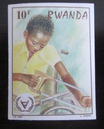 Poštová známka Rwanda 1981 Øezání neperf. Mi# 1147 B