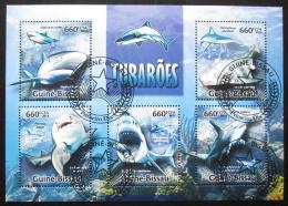 Poštové známky Guinea-Bissau 2013 Žraloky Mi# 6748-52 Kat 13€
