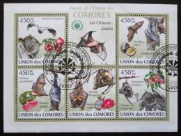 Poštové známky Komory 2009 Netopiere Mi# 2455-59 Kat 10€