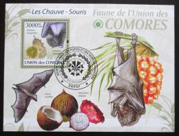 Poštová známka Komory 2009 Netopiere Mi# Block 532 Kat 15€
