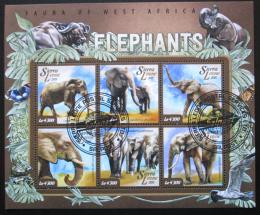 Poštové známky Sierra Leone 2015 Slony Mi# 6034-39 Kat 12€