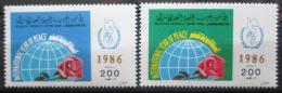 Poštové známky Líbya 1986 Medzinárodný rok míru Mi# 1744-45