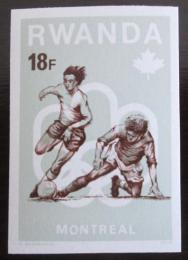 Poštová známka Rwanda 1976 LOH, futbal neperf. Mi# 804 B Kat 9.70€