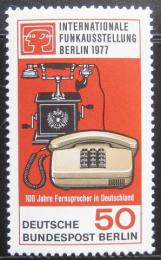 Poštová známka Západný Berlín 1977 Výstava telefonù Mi# 549