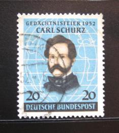 Poštová známka Nemecko 1952 Carl Schurz, politik Mi# 155