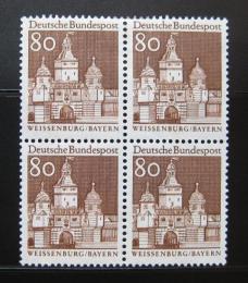 Poštové známky Nemecko 1967 Weissenburg, ètyøblok Mi# 497 Kat 12€