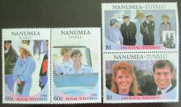 Poštové známky Tuvalu Nanumea 1986 Krá¾ovská svadba Mi# 84-87