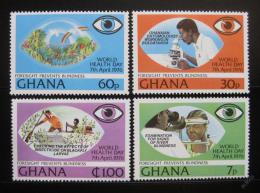 Poštové známky Ghana 1976 Boj proti slepotì Mi# 658-61 Kat 19€