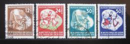Poštové známky DDR 1951 Festival mládeže Mi# 289-92 Kat 25€