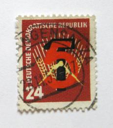 Poštová známka DDR 1951 Pìtiletý plán Mi# 293
