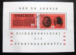 Poštové známky DDR 1966 Organizácie Spartakus Mi# Bl 25