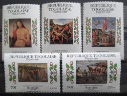 Poštové známky Togo 1985 Umenie, Raffael, ve¾ká noc Mi# 1850-54