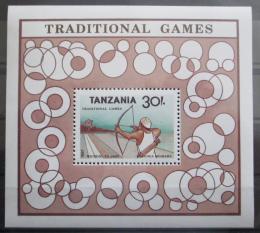 Poštová známka Tanzánia 1988 Tradièní hry Mi# Block 69
