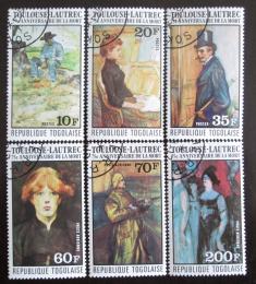 Poštové známky Togo 1976 Umenie, Toulouse-Lautrec Mi# 1180-85
