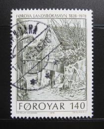 Poštová známka Faerské ostrovy 1978 Stará knihovna Mi# 39