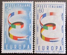 Poštové známky Taliansko 1957 Európa CEPT Mi# 992-93  Kat 9€