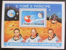 Poštová známka Svätý Tomáš 1980 Let na Mìsíc Mi# Block 45 Kat 15€