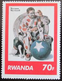 Potov znmka Rwanda 1981 Umenie, Norman Rockwell Mi# 1118
