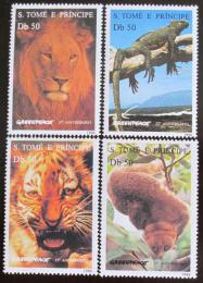 Poštové známky Svätý Tomáš 1996 Greenpeace, fauna Mi# 1676-79