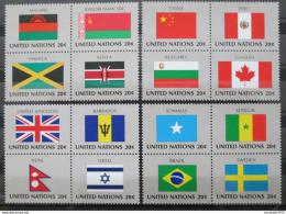 Poštové známky OSN New York 1983 Vlajky ètyøbloky Mi# 422-37