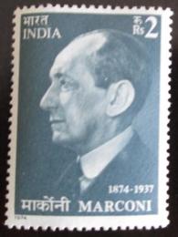Poštová známka India 1974 Guglielmo Marconi Mi# 615