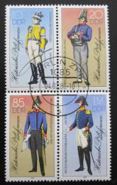 Poštové známky DDR 1986 Poštovní uniformy Mi# 2997-3000