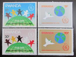 Poštové známky Rwanda 1986 Medzinárodný rok míru Mi# 1354-57