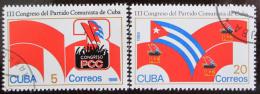 Poštové známky Kuba 1986 Sjezd komunistické strany Mi# 2986-87