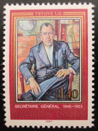 Poštová známka OSN Ženeva 1987 Trygve Lie Mi# 151