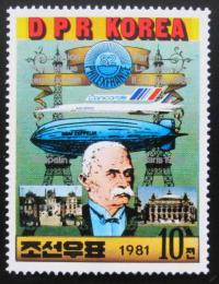 Potov znmka KLDR 1981 Ferdinand von Zeppelin Mi# 2183 - zvi obrzok